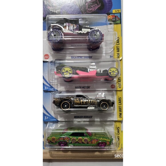 Hot Wheels Cars Halloween Gothic Monster Theme. Lot of 4 pcs - Picture 1 of 3